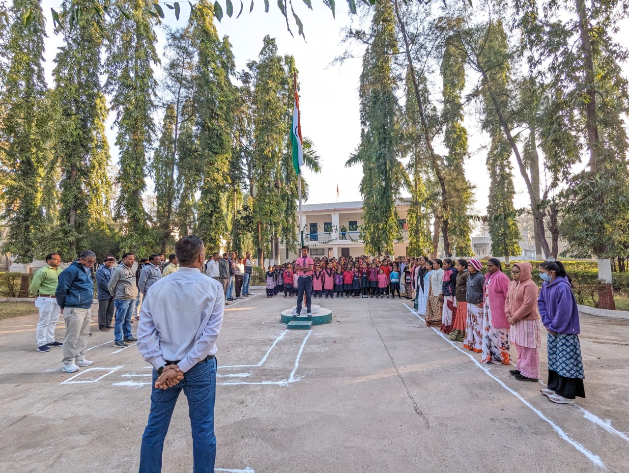 School Rehearsal for Republic Day 2024